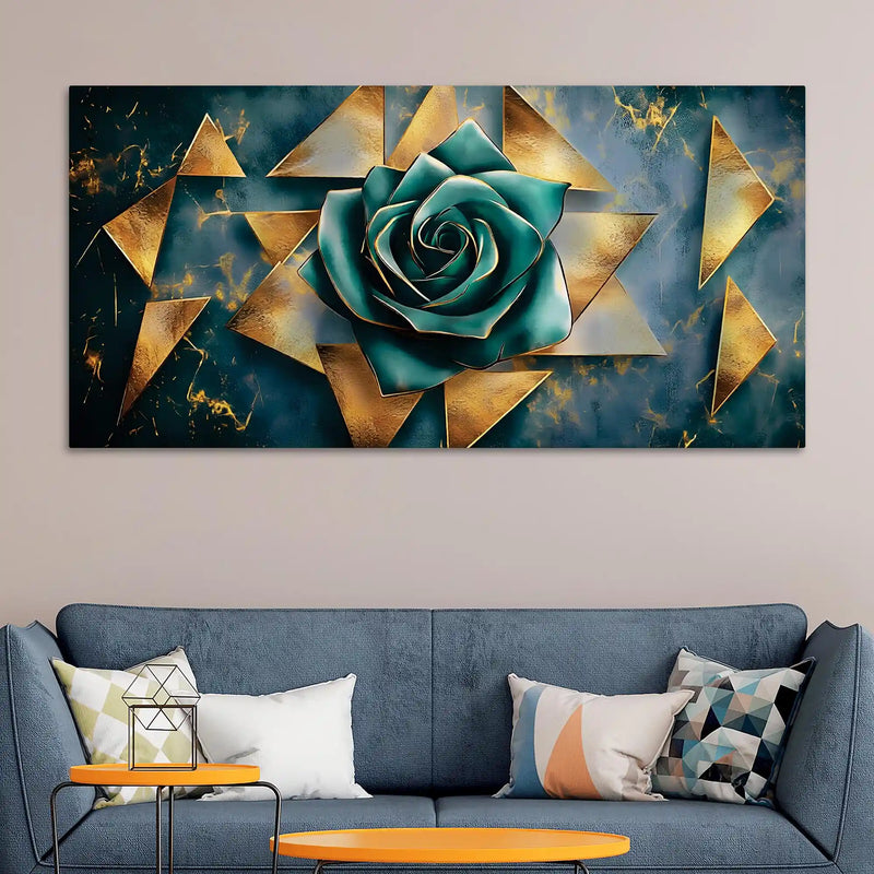 Luxury Abstract Rose Canvas Wall Painting