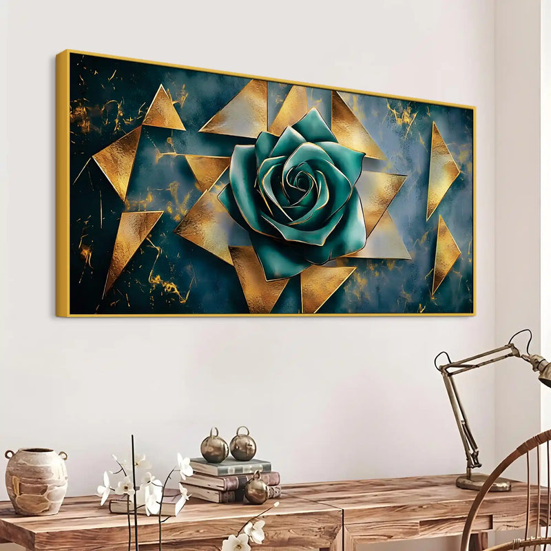 Luxury Abstract Rose Canvas Wall Painting