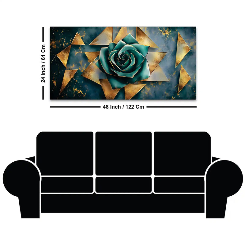 Luxury Abstract Rose Canvas Wall Painting