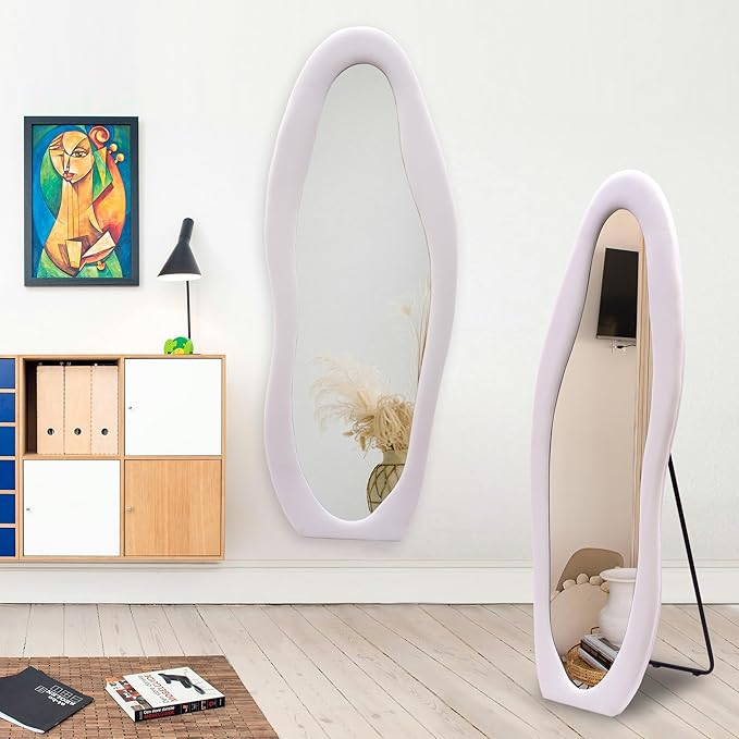 Luxury Abstract Shape Full Body Standing Mirror for Home & Studio – Premium Designer Floor Mirror