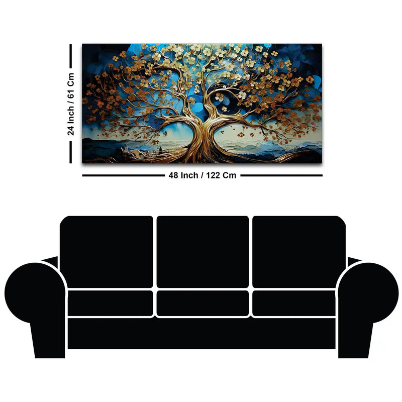 Luxury Artistic Tree Canvas Wall Art Painting for Home & Office Décor