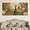luxury-asian-style-peacock-in-lotus-flowers-garden-canvas-wall-painting