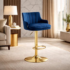 luxury-bar-stool-with-blue-velvet-upholstery-and-gold-frame