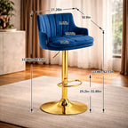 luxury-bar-stool-with-blue-velvet-upholstery-and-gold-frame
