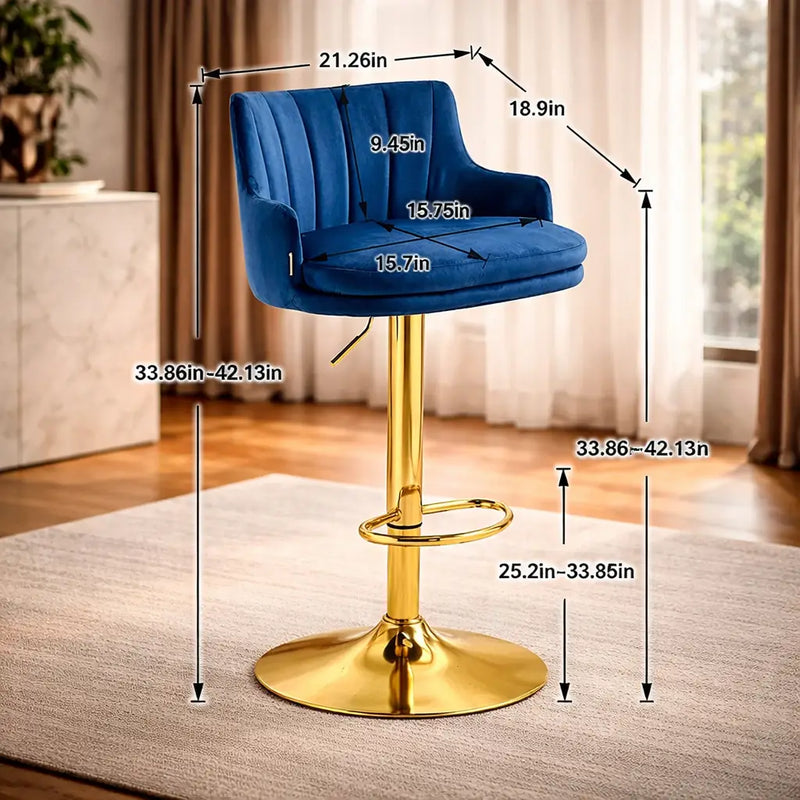 luxury-bar-stool-with-blue-velvet-upholstery-and-gold-frame