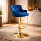 luxury-bar-stool-with-blue-velvet-upholstery-and-gold-frame