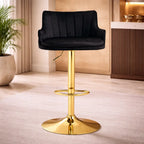 luxury-bar-stool-with-rich-black-velvet-upholstery-and-gold-frame