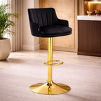 luxury-bar-stool-with-rich-black-velvet-upholstery-and-gold-frame
