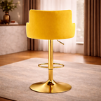 luxury-bar-stool-with-rich-yellow-velvet-upholstery-and-gold-frame