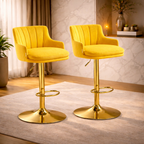 luxury-bar-stool-with-rich-yellow-velvet-upholstery-and-gold-frame