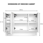 Luxury Bathroom Mirror Unit with LED Lights and Built-in Shelf