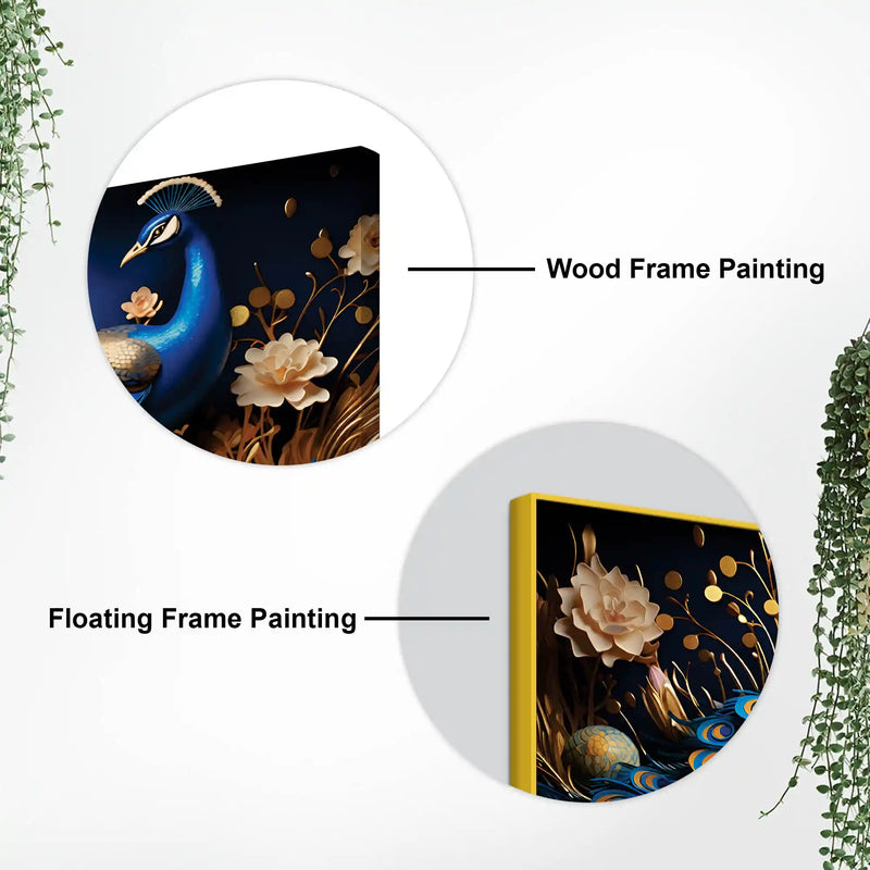 Luxury Bird Peacock Decorative Canvas Wall Painting for Home & Offices