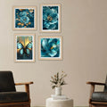 Luxury Blossom Wall Art Frame Set of 4 for Office & Home Décor