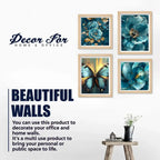 Luxury Blossom Wall Art Frame Set of 4 for Office & Home Décor