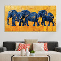 luxury-blue-elephant-parade-abstract-canvas-wall-painting