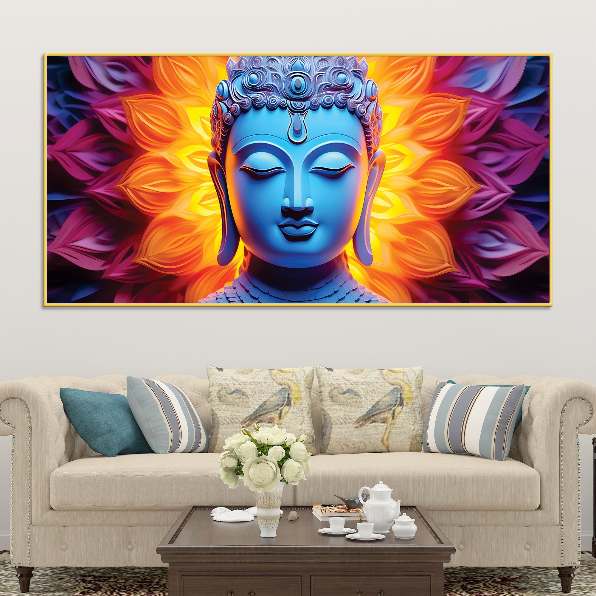 Luxury Buddha Canvas Painting for Modern Home Décor
