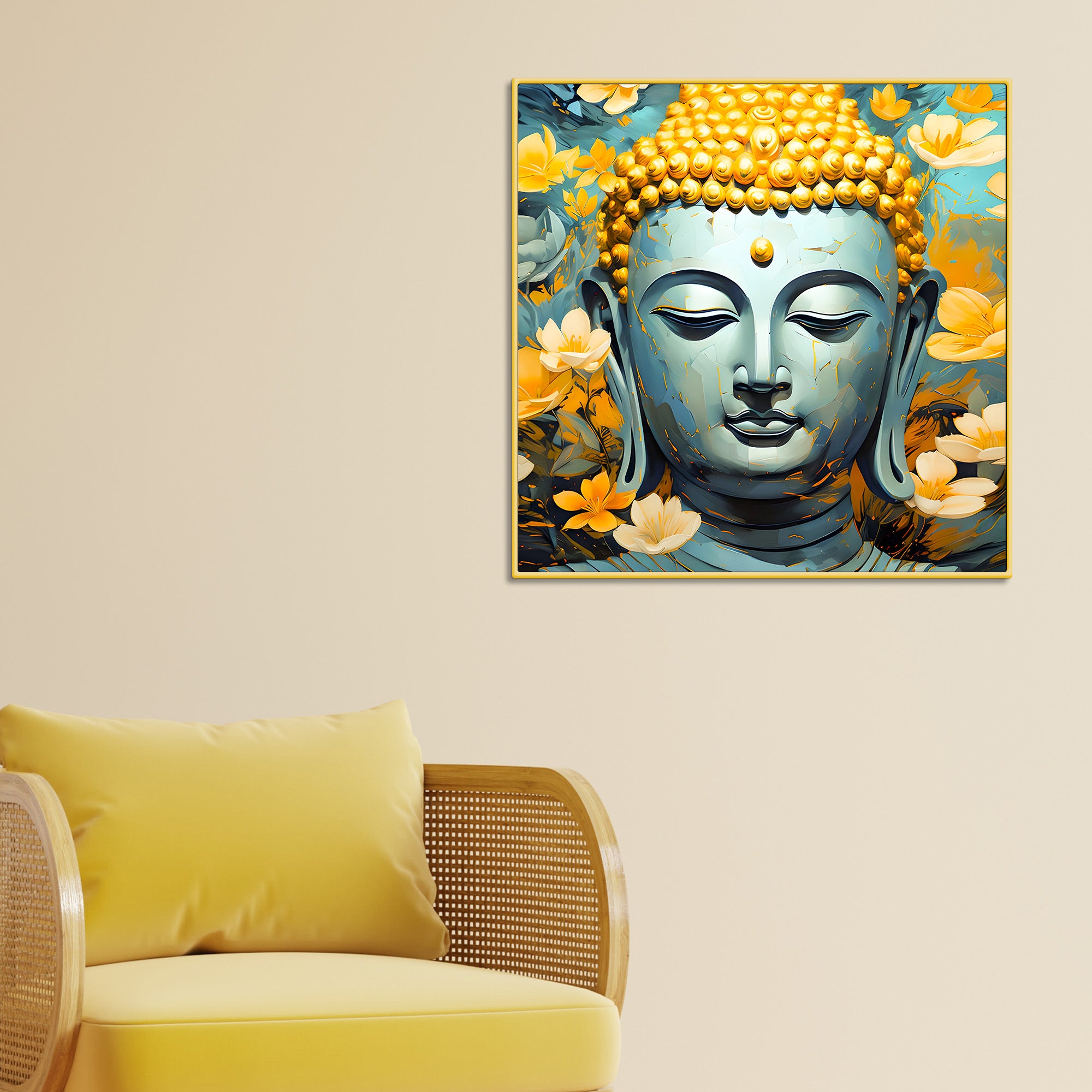 Luxury Buddha Canvas Painting for Modern Spiritual Homes