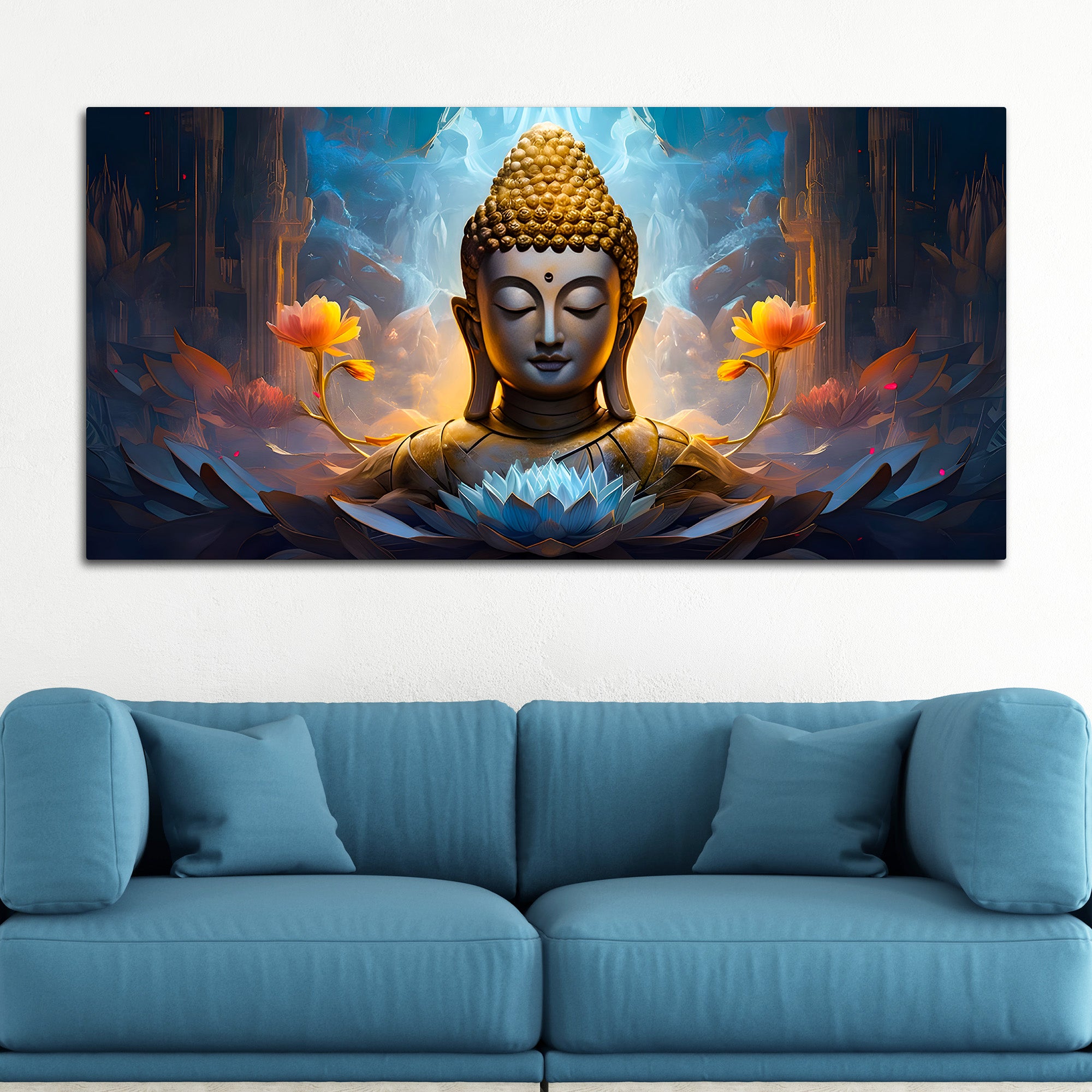 Luxury Buddha Canvas Painting for Stylish Wall Decoration