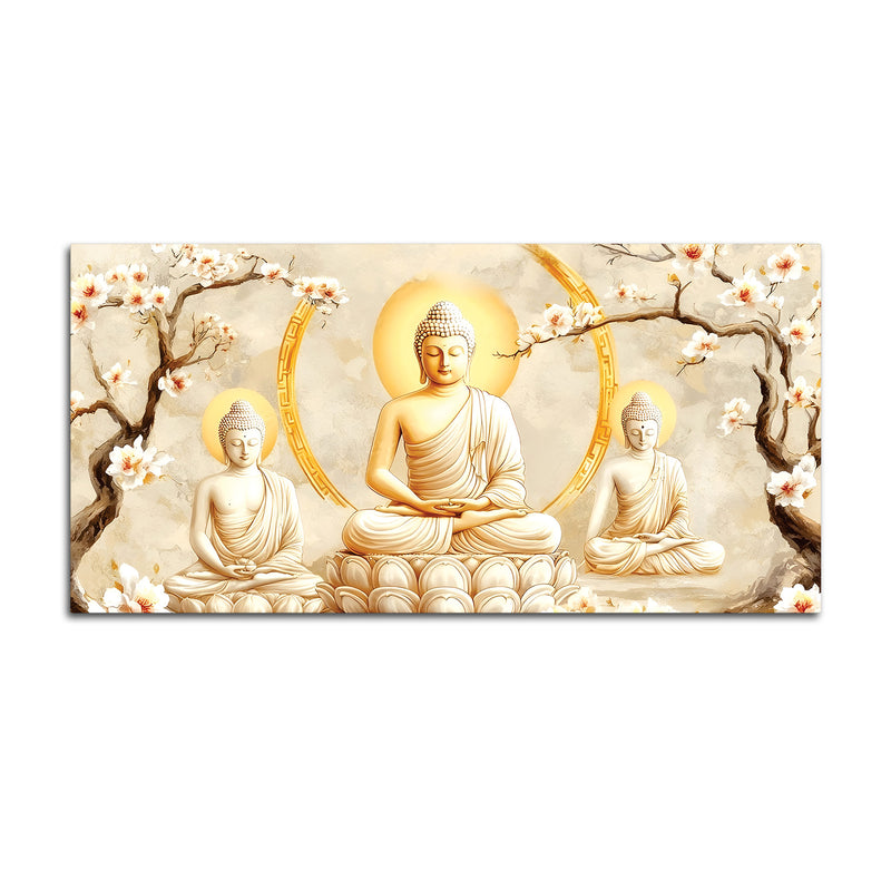Luxury Buddha Canvas Painting – Spiritual Wall Decor