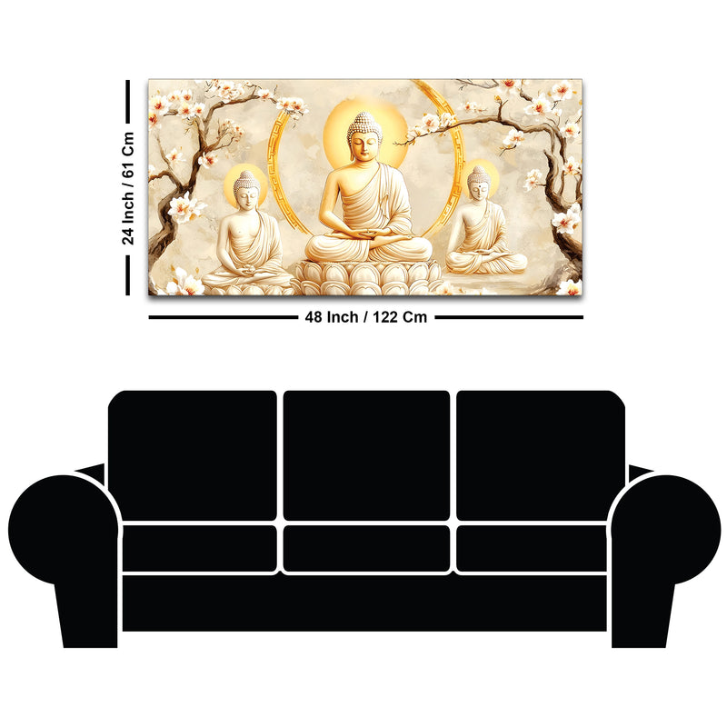 Luxury Buddha Canvas Painting – Spiritual Wall Decor