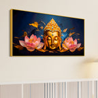 Luxury Buddha Canvas Wall Painting for Living Room Interior