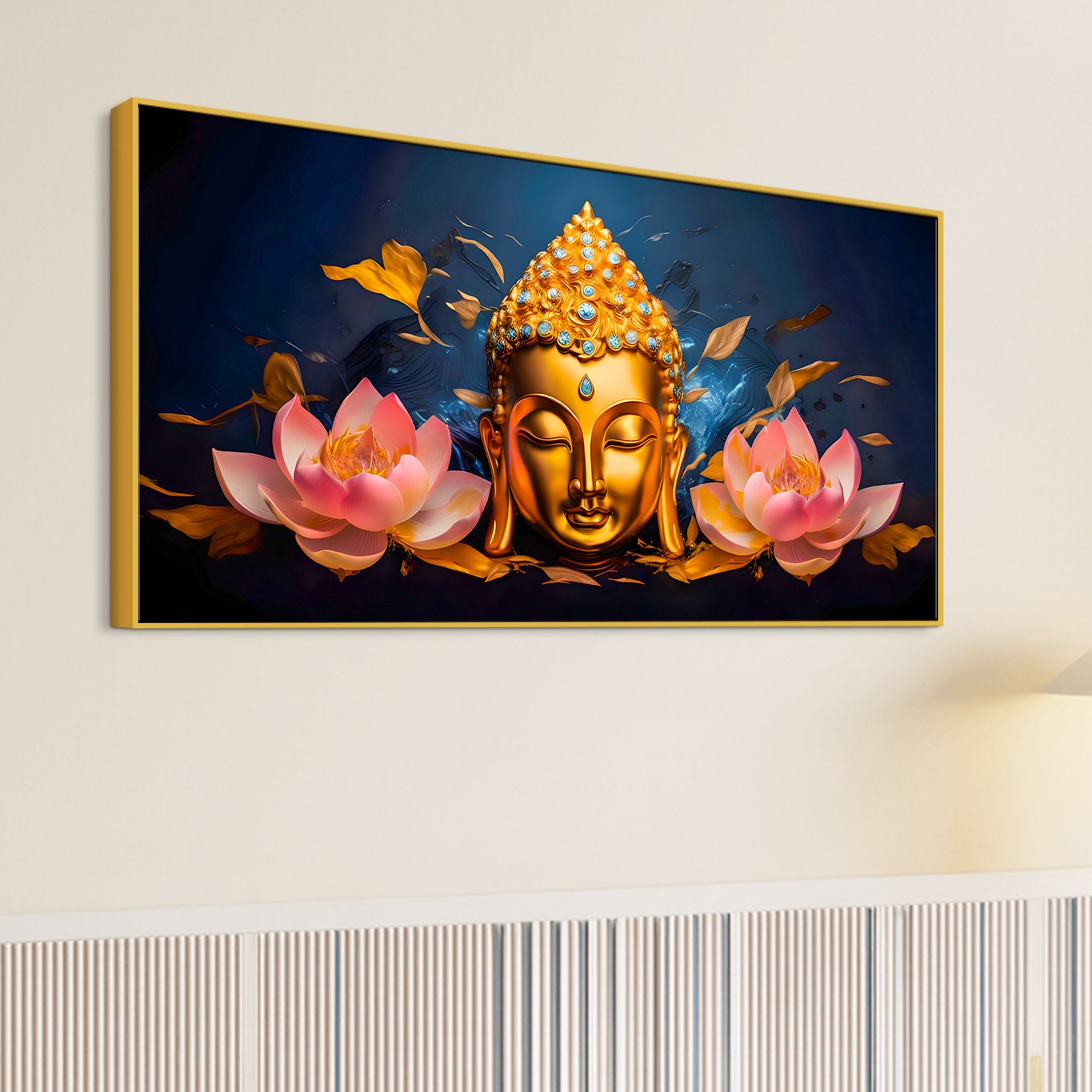 Luxury Buddha Canvas Wall Painting for Living Room Interior
