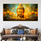 Luxury Buddha Face Canvas Painting for Living Room