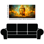 Luxury Buddha Face Canvas Painting for Living Room
