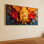 Luxury Buddha Floral Canvas Painting for Home & Office