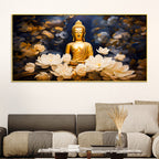 luxury-buddha-meditation-wall-painting-with-white-lotus-art