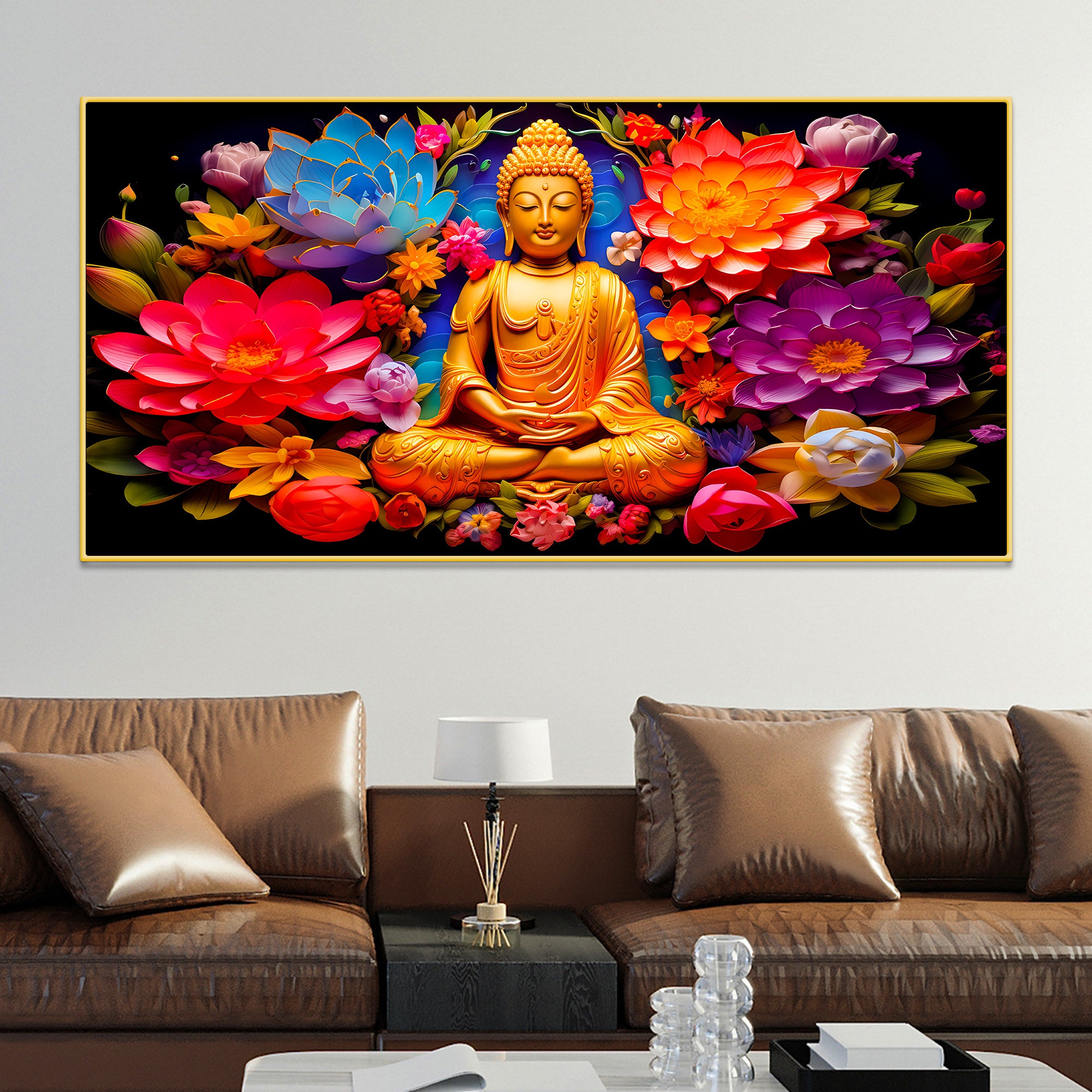 luxury-buddha-wall-painting-for-elegant-living-room