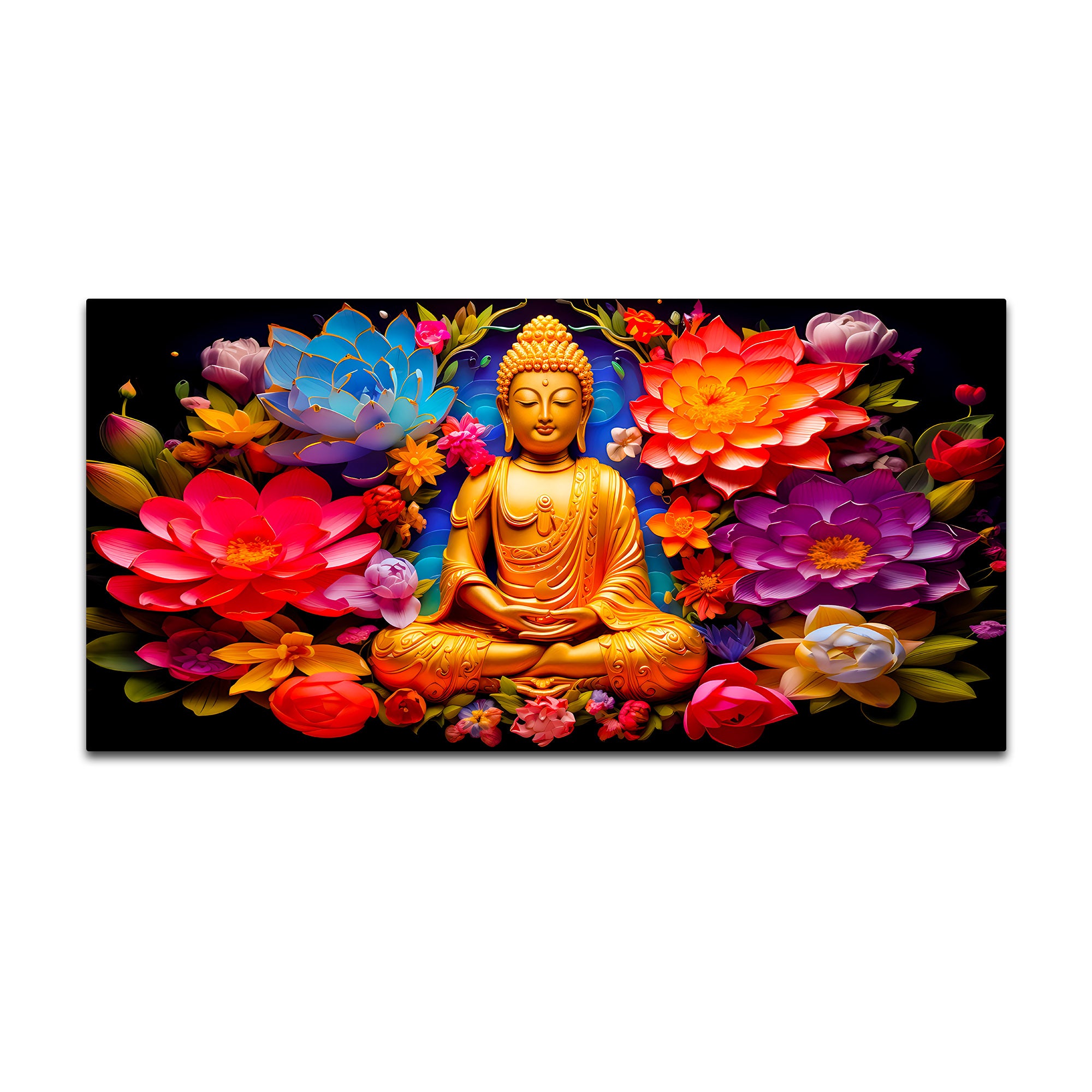 Luxury Buddha Wall Painting for Elegant Living Room