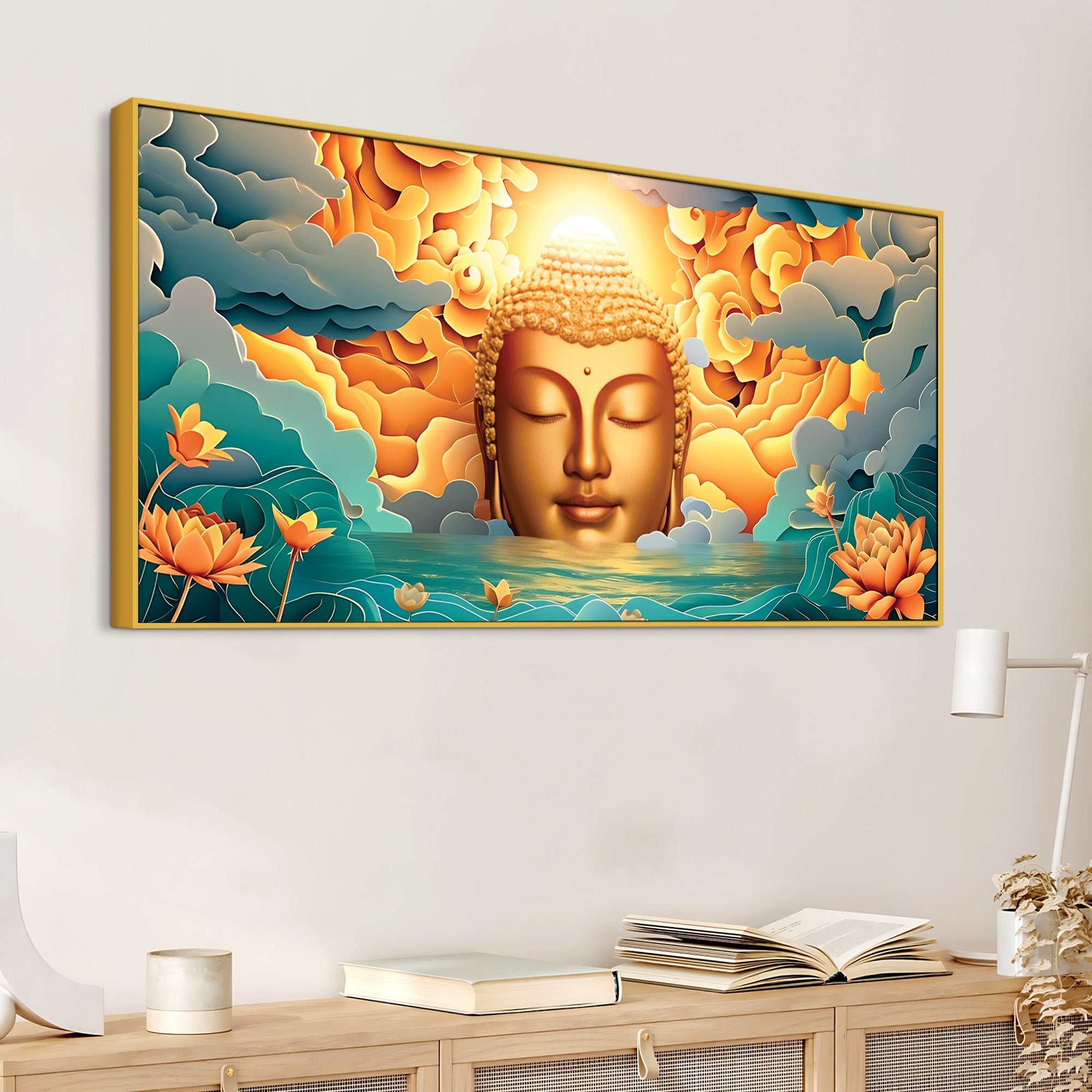 Luxury Buddha Wall Painting for Interior Wall Decor