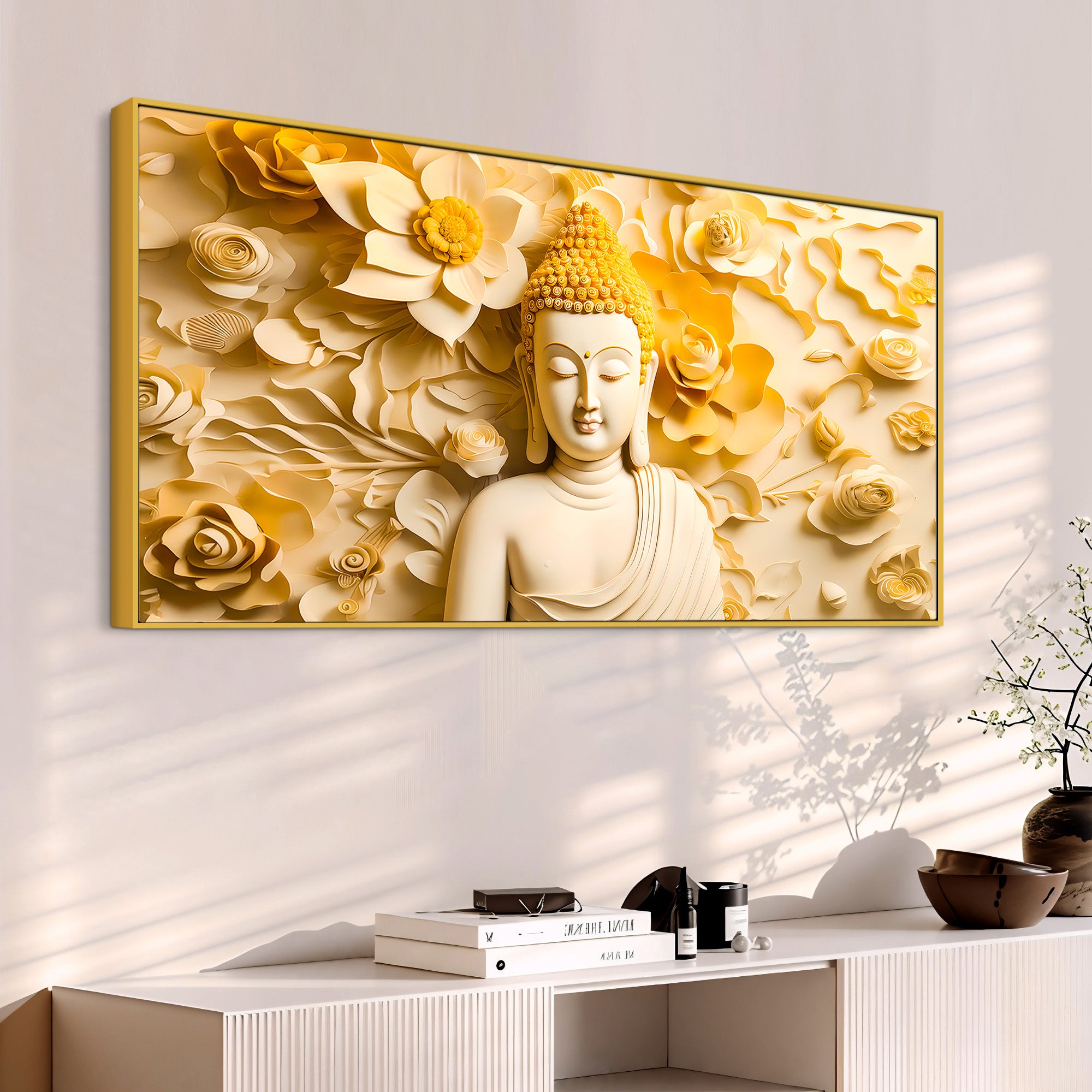 Luxury Buddha Wall Painting for Modern Living Room Decor