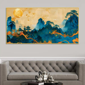 Luxury Chinese Style Mountain Canvas Painting