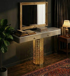 Luxury Console Table with LED & Storage Drawers (SS 302)