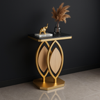 Luxury Console Table with Marble Top Modern Accent Side Table for Living Room Entryway Bedroom