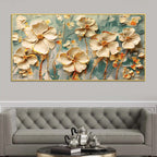 Luxury Cream Blossom Canvas Wall Painting for Stylish Home Decor