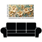 Luxury Cream Blossom Canvas Wall Painting for Stylish Home Decor