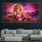 Luxury Crystal Glass Ganesha Wall Painting for Wall Décor
