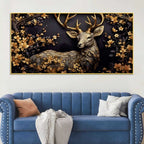 luxury-deer-canvas-wall-art-floral-painting-for-modern-home-decor