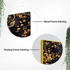 Luxury Deer Canvas Wall Art Floral Painting for Modern Home Decor