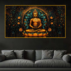 Luxury Designer Buddha Crystal Glass Painting