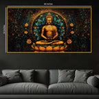 Luxury Designer Buddha Crystal Glass Painting