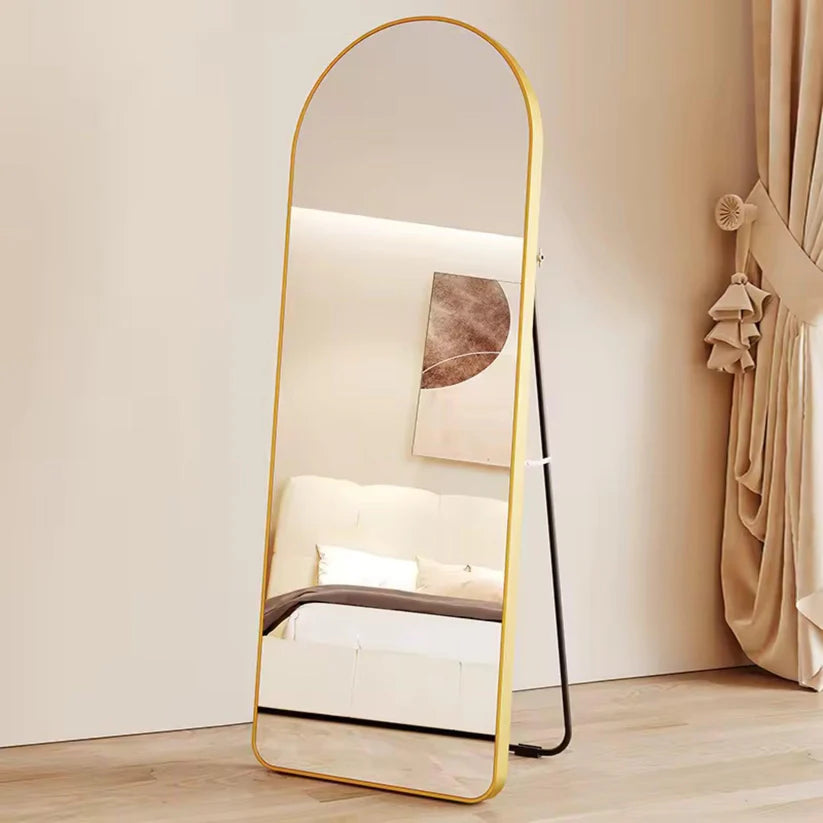 Luxury Dressing Wall Mirror with Slim Gold Border