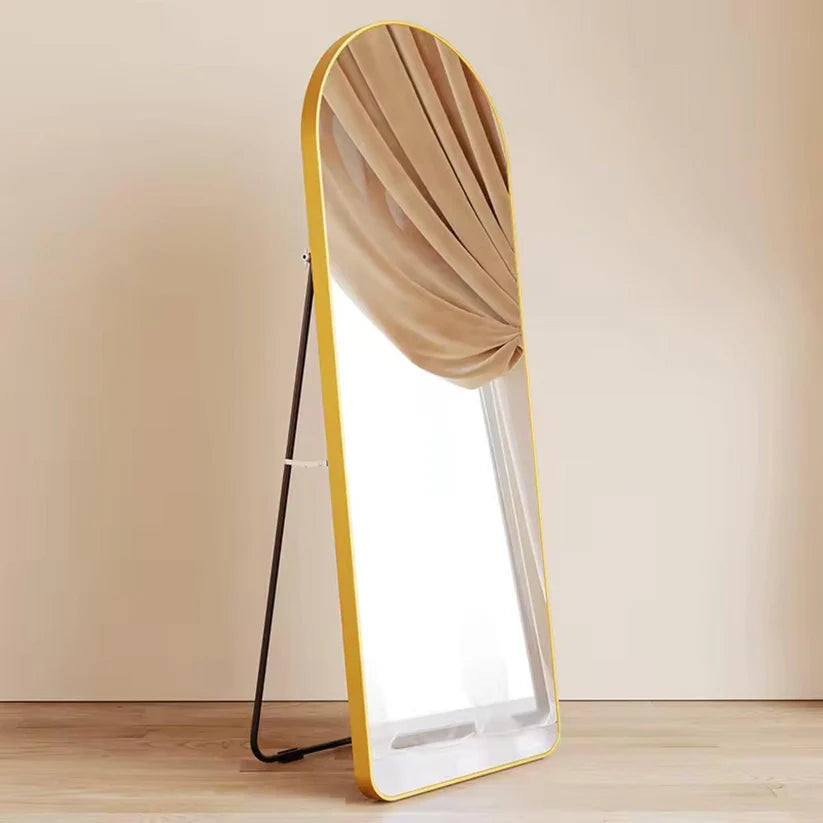 Luxury Dressing Wall Mirror with Slim Gold Border