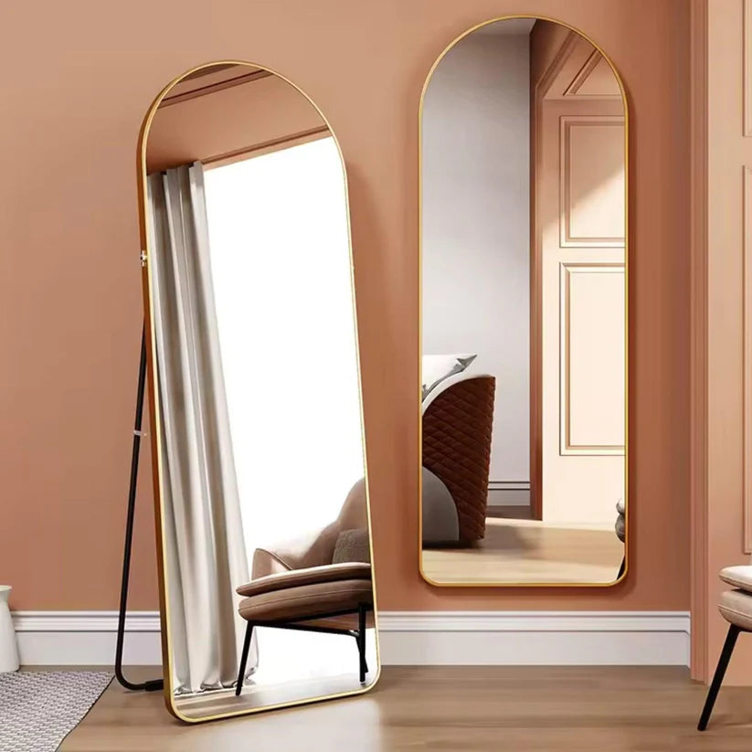 Luxury Dressing Wall Mirror with Slim Gold Border