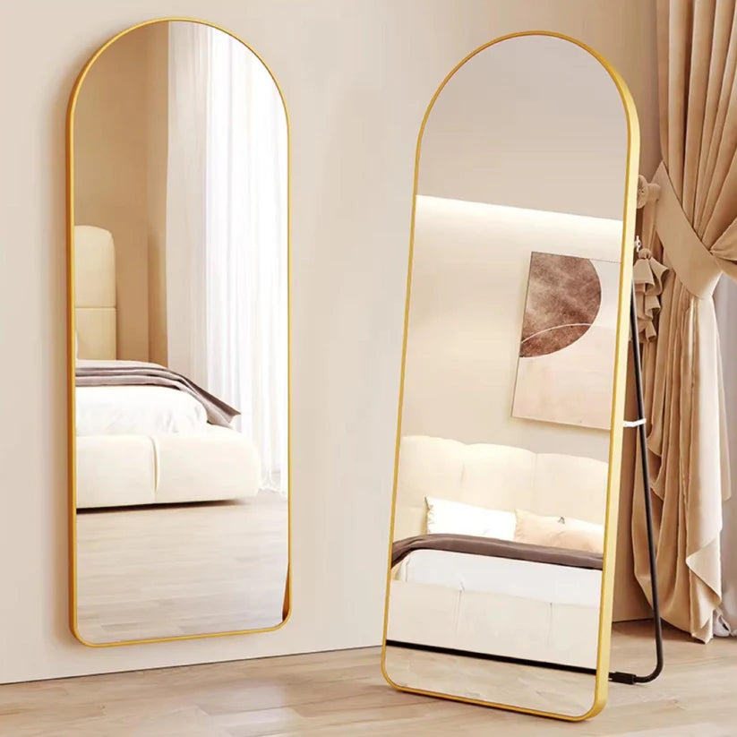 Luxury Dressing Wall Mirror with Slim Gold Border – Vibecrafts