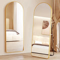 Luxury Dressing Wall Mirror with Slim Gold Border