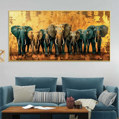 Luxury Elephant Canvas Wall Painting for Modern Interiors
